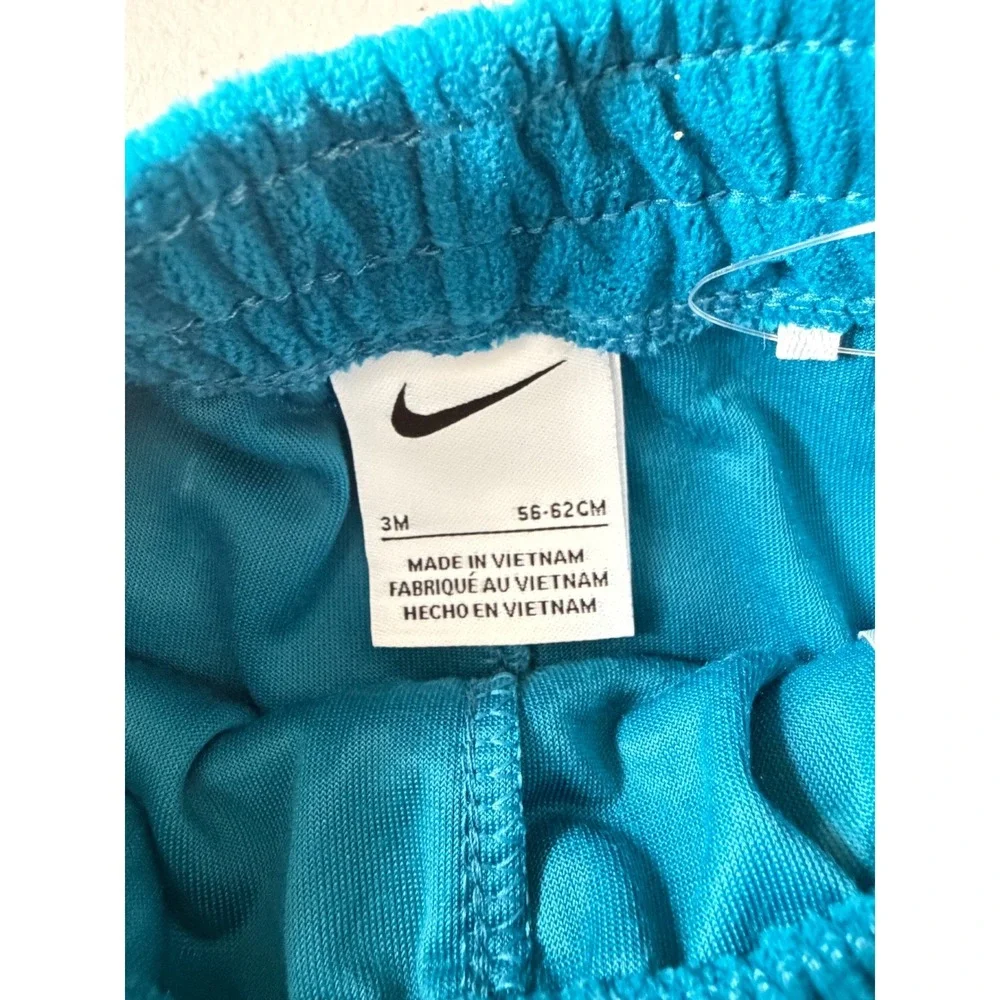 NWT Nike kids Baby Blue‎ Swoosh Logo Jogger Sweatpants 3M NEW